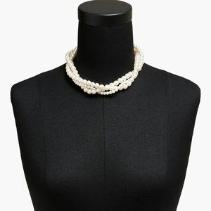 Collier J.Crew Perles De Cuir Tressé - Longueur 25 Pouces (63cm), Neuf Avec étiquette